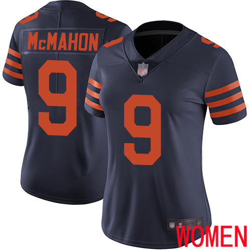 Chicago Bears Limited Navy Blue Women Jim McMahon Jersey NFL Football 9 Rush Vapor Untouchable
